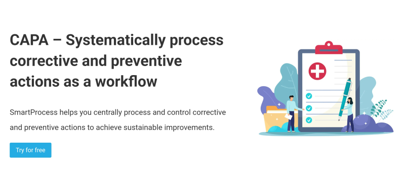 Capa - systematically process preventive and curative actions as a workflow.
