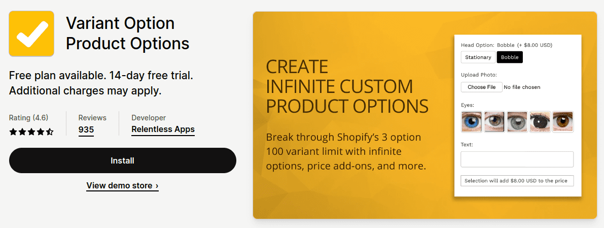 Variant-Option-Product-Options